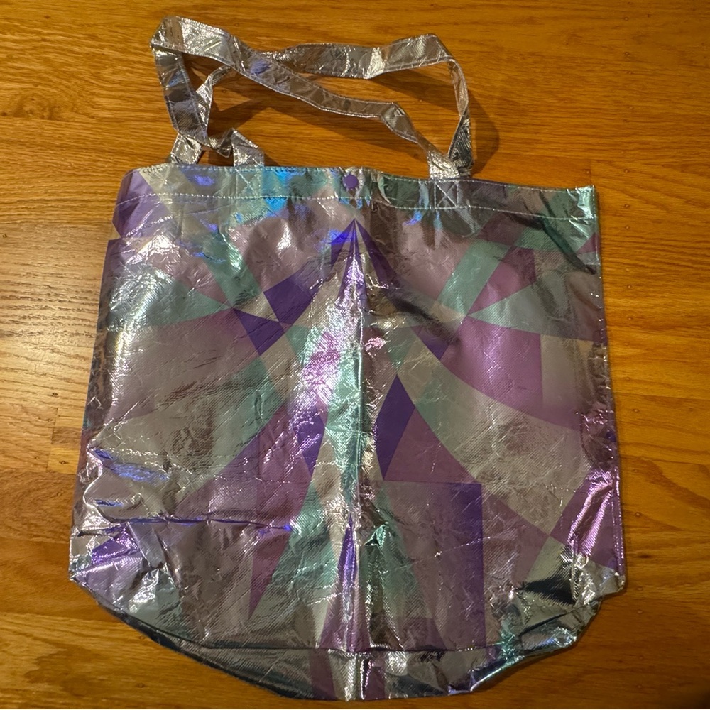 Ivivva Reusable Tote Bag Silver Purple Blue